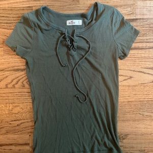 Hollister laced up t-shirt